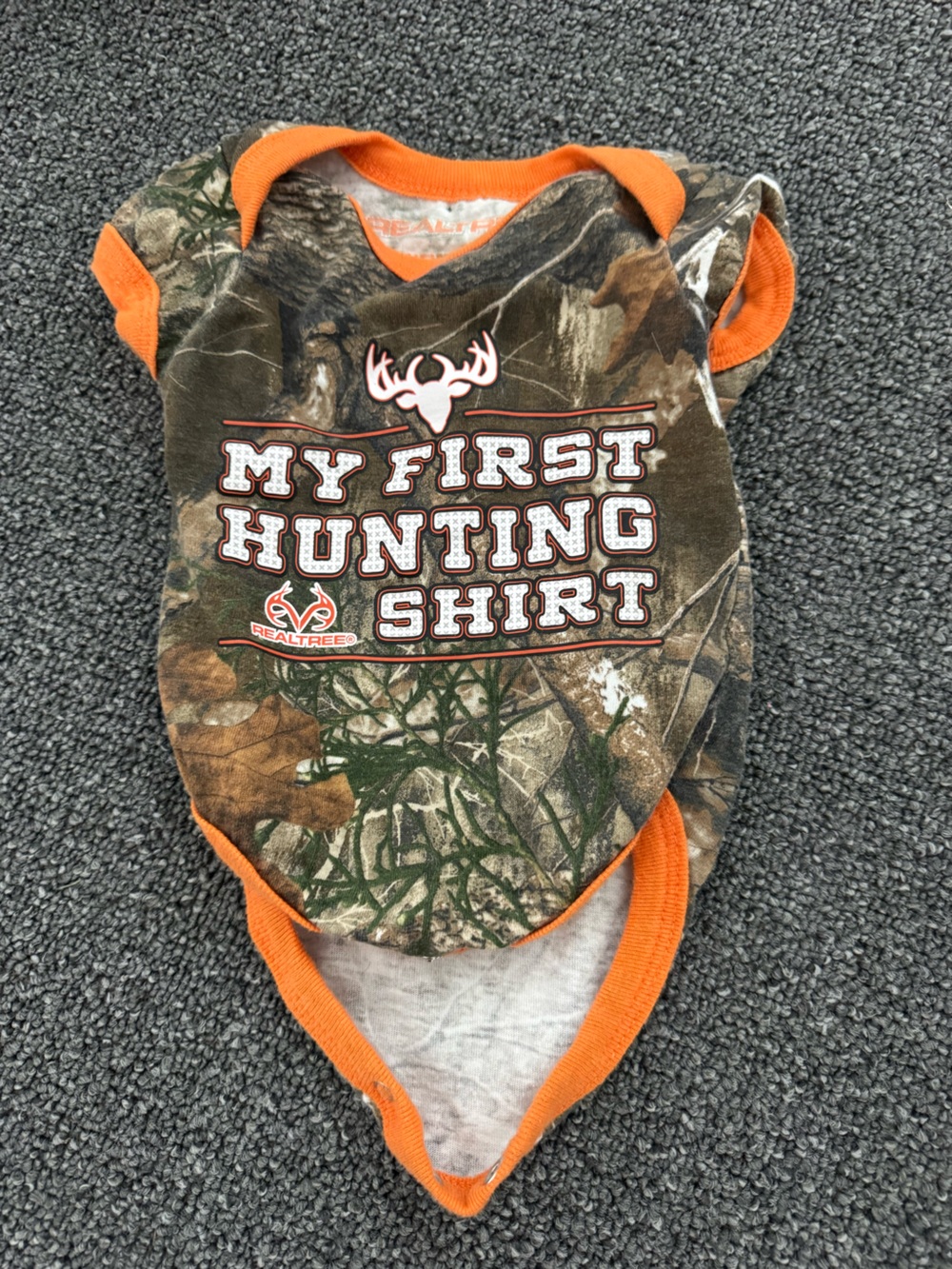 Realtree Orange-Trim Camouflage Baby Tee
